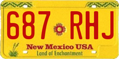 NM license plate 687RHJ