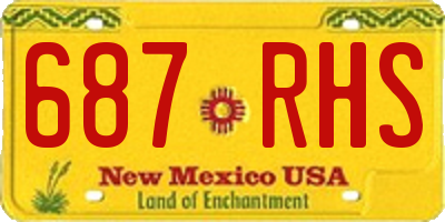 NM license plate 687RHS