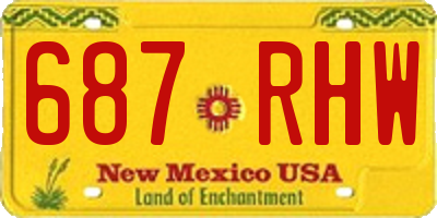 NM license plate 687RHW