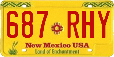 NM license plate 687RHY