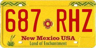 NM license plate 687RHZ