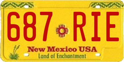 NM license plate 687RIE