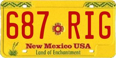 NM license plate 687RIG