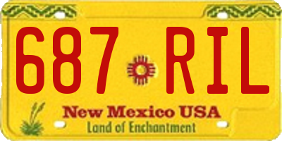 NM license plate 687RIL
