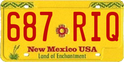 NM license plate 687RIQ