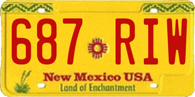NM license plate 687RIW