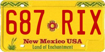 NM license plate 687RIX
