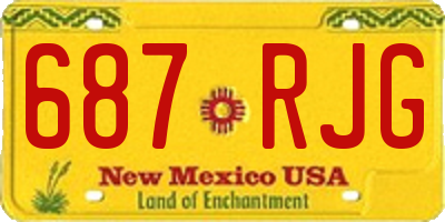 NM license plate 687RJG