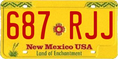 NM license plate 687RJJ