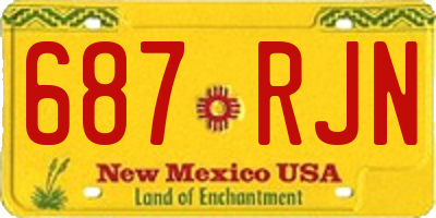 NM license plate 687RJN