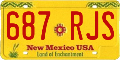NM license plate 687RJS
