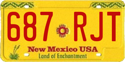 NM license plate 687RJT