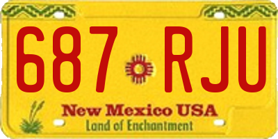 NM license plate 687RJU