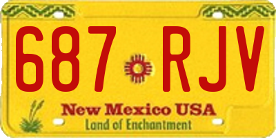 NM license plate 687RJV