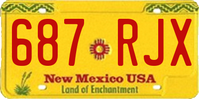 NM license plate 687RJX