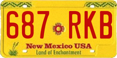 NM license plate 687RKB