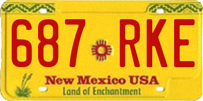 NM license plate 687RKE
