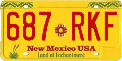 NM license plate 687RKF