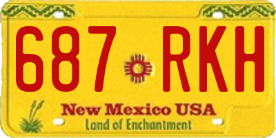 NM license plate 687RKH