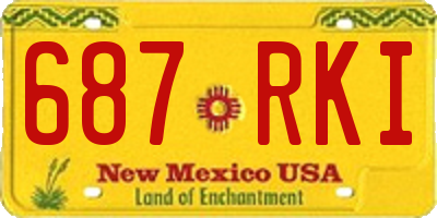 NM license plate 687RKI