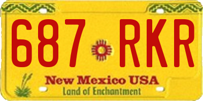 NM license plate 687RKR