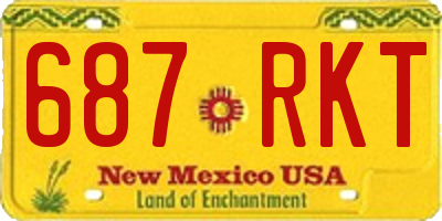 NM license plate 687RKT