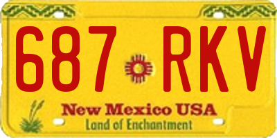 NM license plate 687RKV