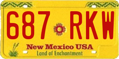 NM license plate 687RKW