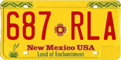 NM license plate 687RLA