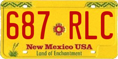 NM license plate 687RLC