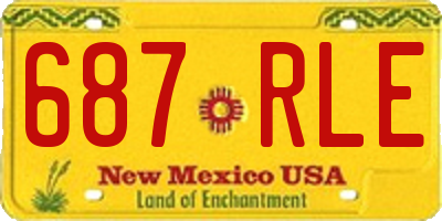NM license plate 687RLE