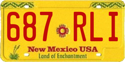 NM license plate 687RLI