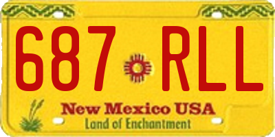 NM license plate 687RLL