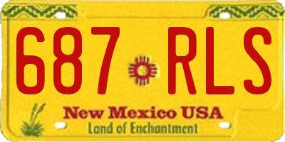 NM license plate 687RLS