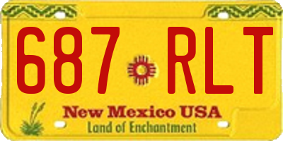 NM license plate 687RLT