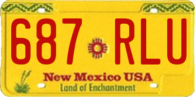 NM license plate 687RLU