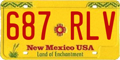 NM license plate 687RLV