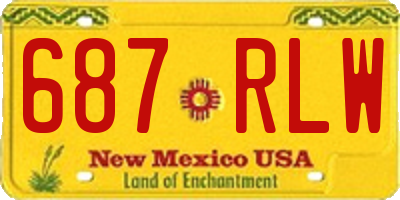 NM license plate 687RLW