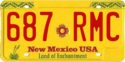 NM license plate 687RMC