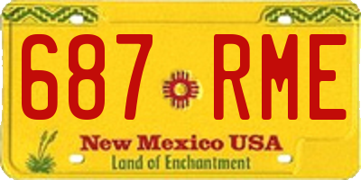 NM license plate 687RME
