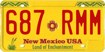 NM license plate 687RMM