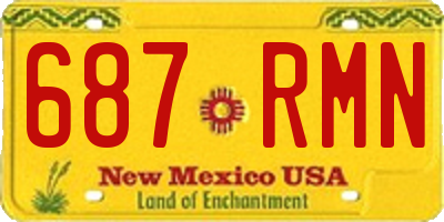 NM license plate 687RMN