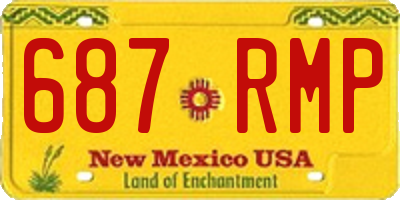 NM license plate 687RMP