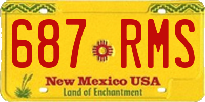 NM license plate 687RMS