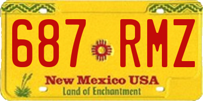 NM license plate 687RMZ