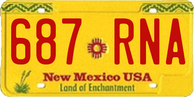 NM license plate 687RNA