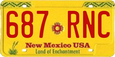NM license plate 687RNC