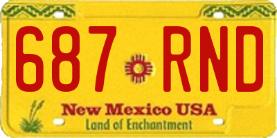 NM license plate 687RND