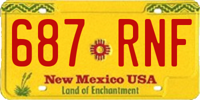 NM license plate 687RNF