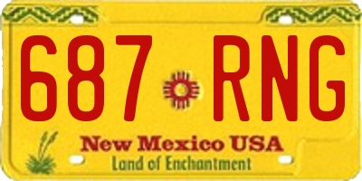 NM license plate 687RNG